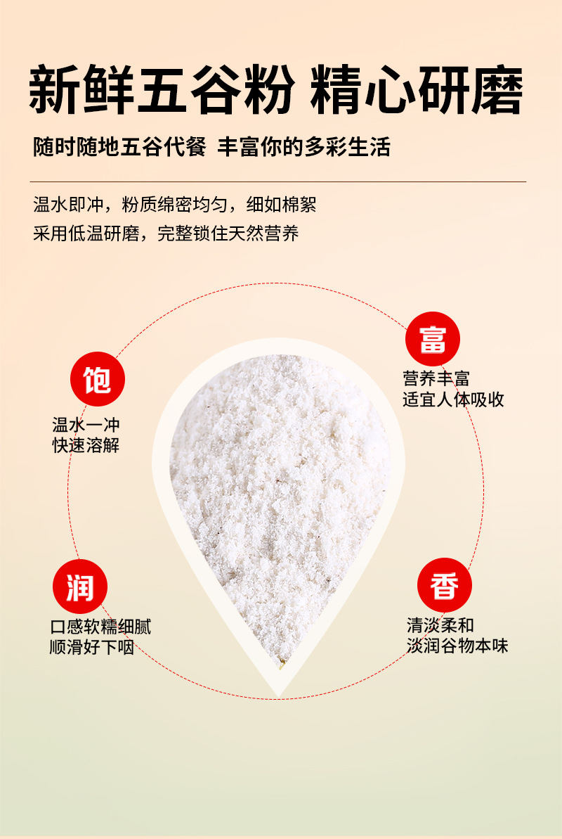 Cooked White Sorghum Flour 500g Shanxi Style Low Temperature Roasted Instant Multigrain Powder quality and texture
