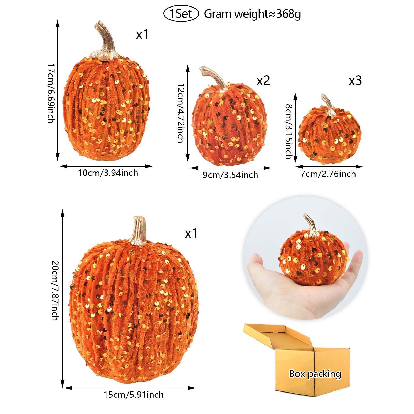 감사합니다 7p 스팽글 호박 브라운