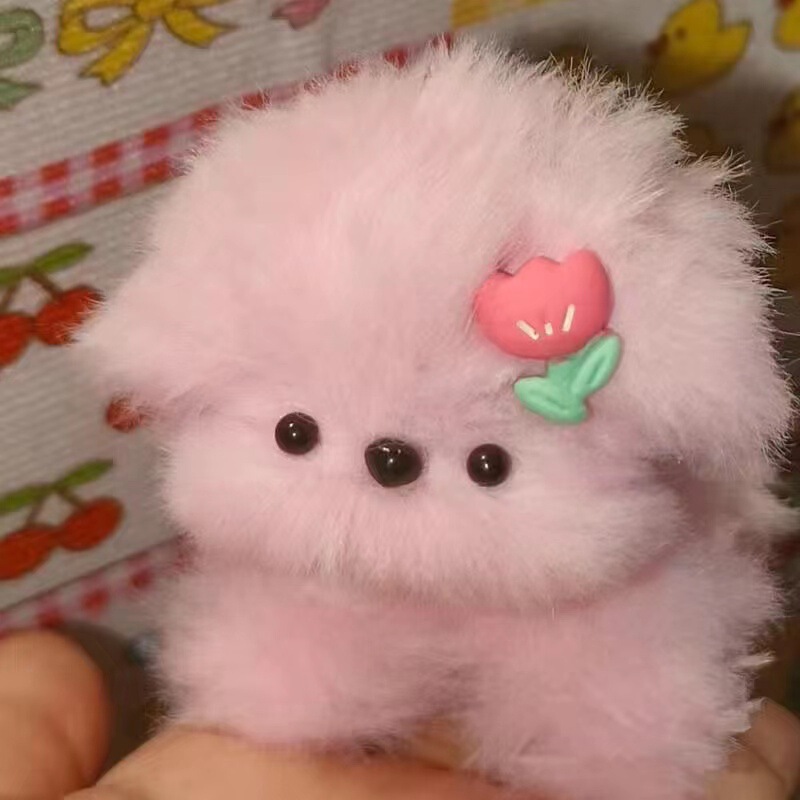 ツイストスティック子犬と猫完成品手作り DIY 材料パッケージ模造ウサギの毛ロングぬいぐるみギフトおもちゃ|undefined