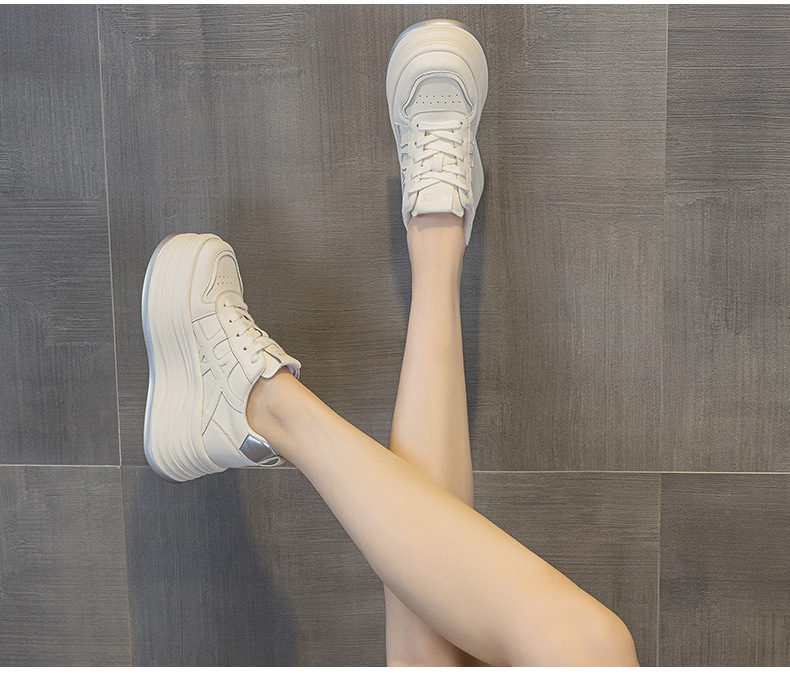 Giày sneaker nữ đế dày tăng chiều cao phong cách thể thao đa năng — M2985 lót đơn màu bạc, M2985-1 cộng với nhung đỏ, M2985-1 plus nhung bạc, M2985 lót đơn màu đỏ chi tiết 19