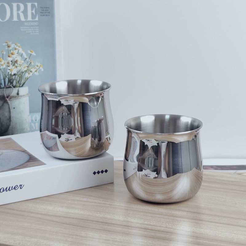 Утолщенная пивная кружка из нержавеющей стали 18/10 Кружка для холодной воды и молока Кружка для завтрака Кружка для кофе с подогревом