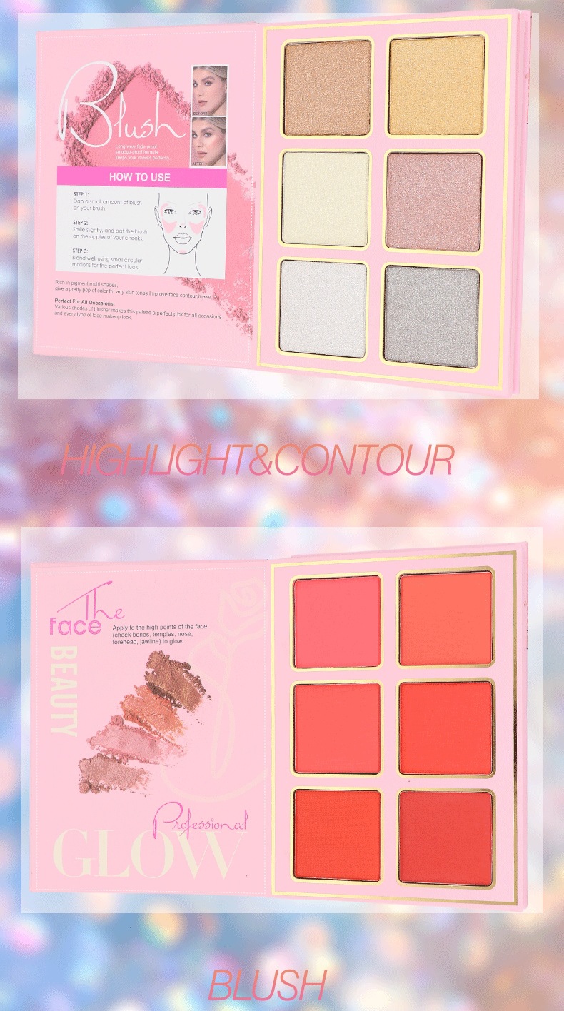 5 Layer Eyeshadow Palette Hgh Gloss Blush Concealer Universal Integrated Pearlescent Brightening Makeup_voghion.com