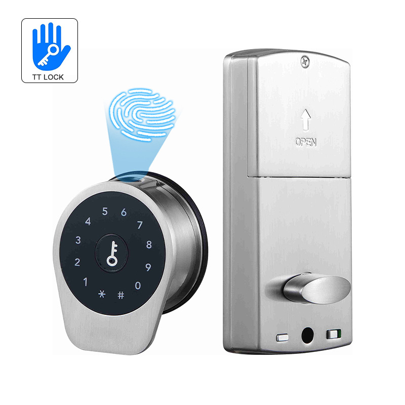 家用房门室内TTLOCK指纹电子密码锁卧室门通通锁木门锁指纹密码锁