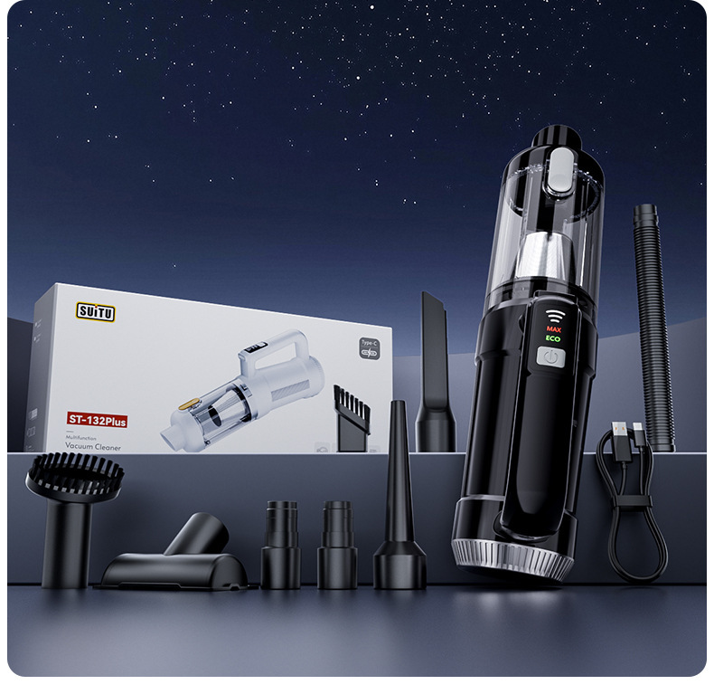 Car-Mounted Small High-Suction Vacuum Cleaner, Portable Dual-Purpose Handheld Car Vacuum Cleaner, Blowing and Suction Integrated
