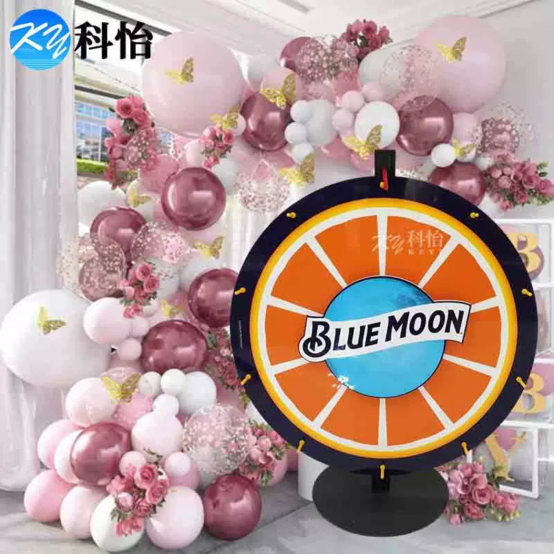 婚礼氛围道具游戏转盘开业活动可擦写幸运大转盘桌面摇奖机厂家