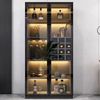 Tempered Glass door Wine cabinet a living room Lockers modern Simplicity Wall Restaurant Display cabinet