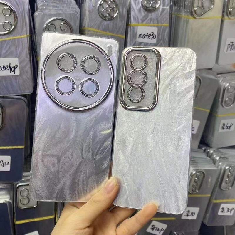 New Applicable Oppofindx8 Feather Yarn Mobile Phone Case Reno14 with Lens Film A6Pro Anti-Fall Real Me Gt7 All-Inclusive