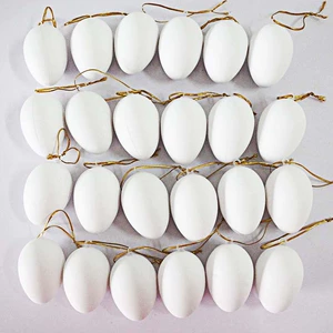 20 mesh bag white model Easter egg decoration pendant children's painting simulation egg shell educational toys