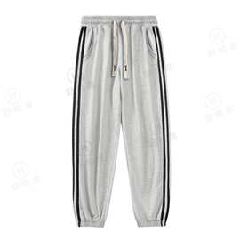 高品质光版华棉复合320克 儿童三条杆束脚长裤运动裤男女童卫裤