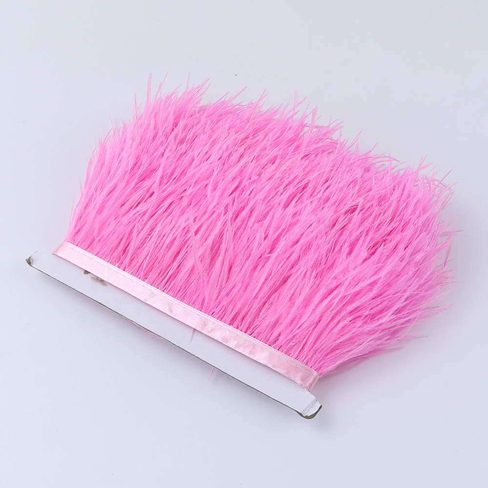 厂家直销现货8-10cm鸵鸟毛布边服装裙边辅料礼服配饰