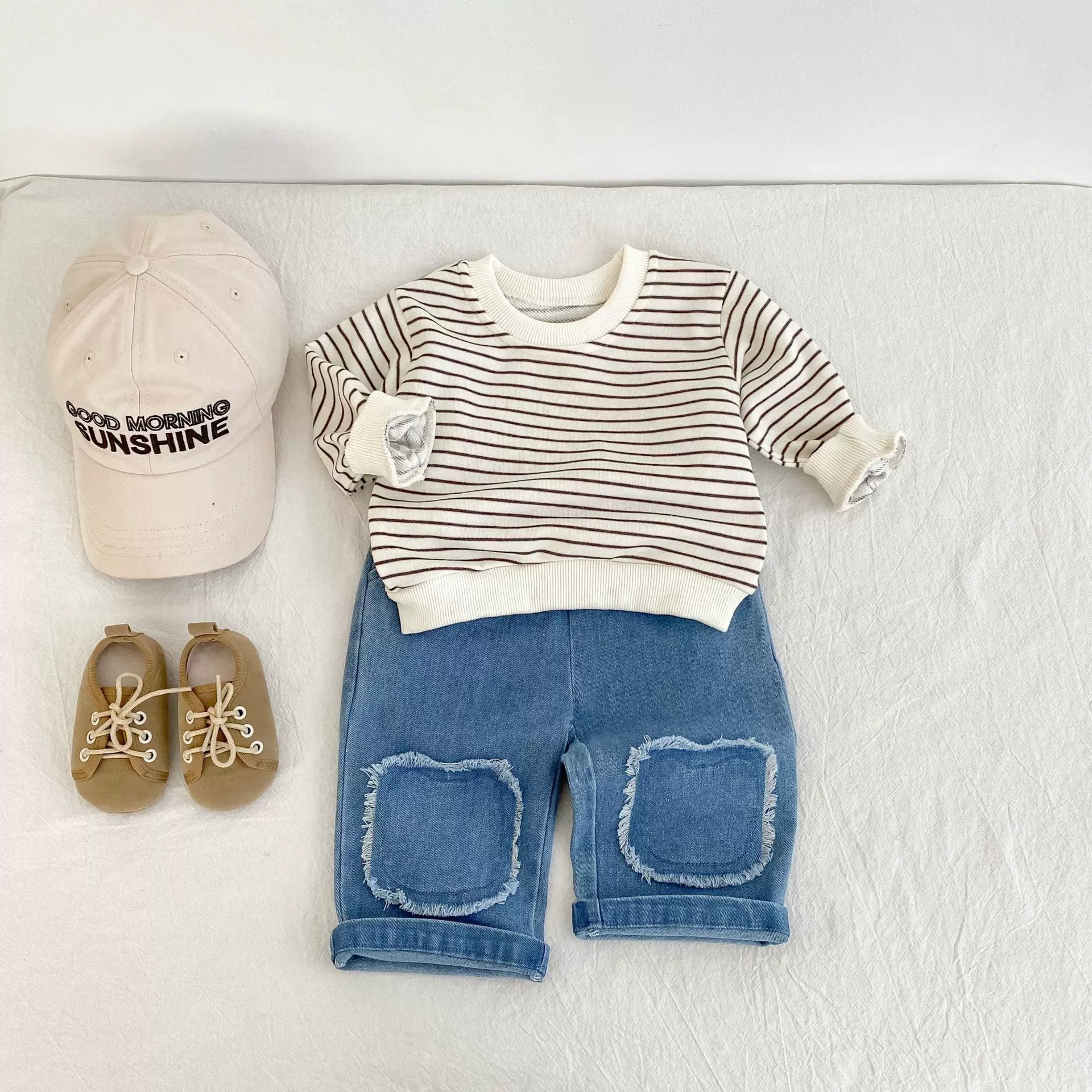 2026秋季新款婴幼儿男女宝宝洋气可爱亲肤儿童长袖条纹上衣卫衣