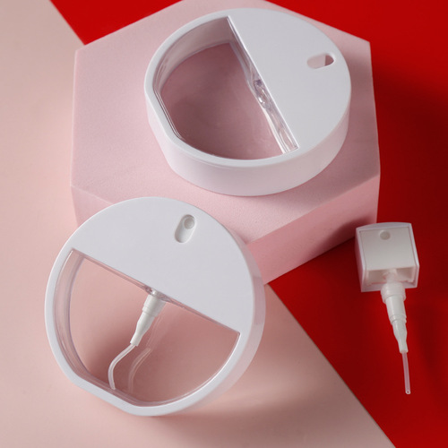 White 30ml round oral spray bottle pocket convenient disinfectant perfume cosmetics repackaging card-type empty bottle