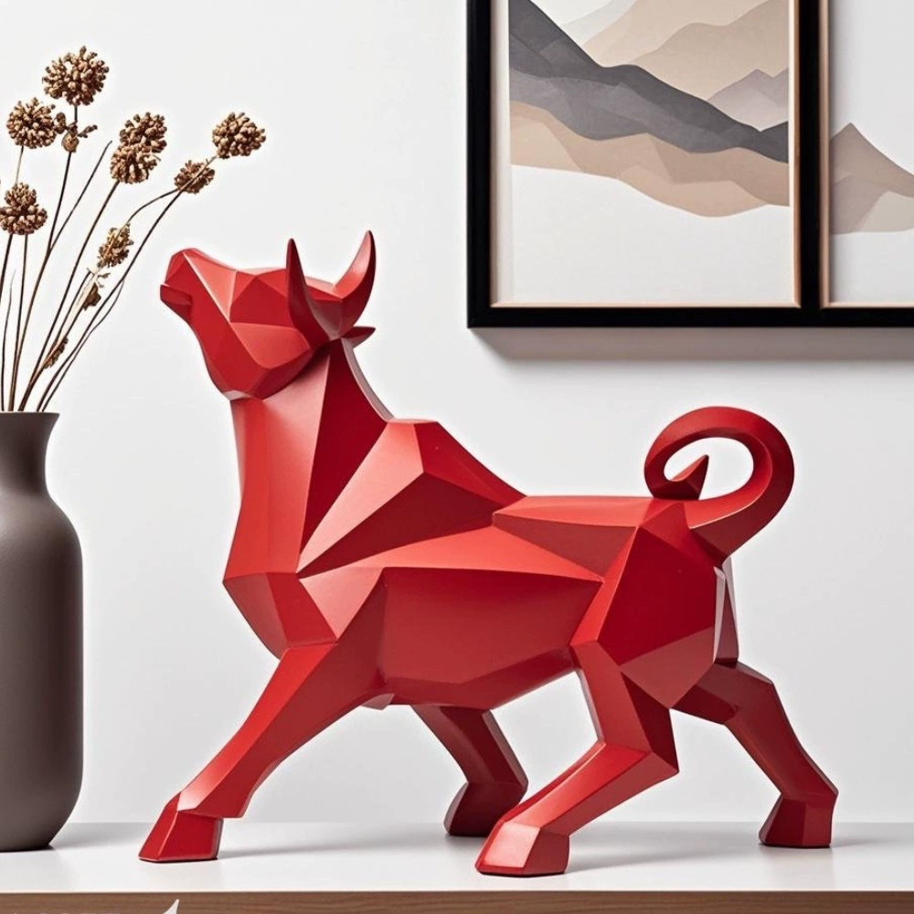 Resin Crafts Niu Zhuan Qian Kun Ornaments Home Living Room Comfortable Office Bullish Creative Decoration Gifts
