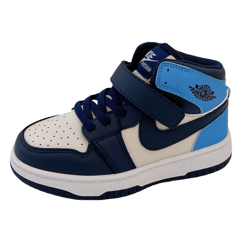 Детская обувь Xia Meng 2022 осень, новая детская синяя обувь с высоким берцем A J, модная повседневная обувь для мальчиков, женская обувь
