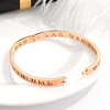 Golden universal women's bracelet stainless steel, does not fade, 18 carat, pink gold, Birthday gift