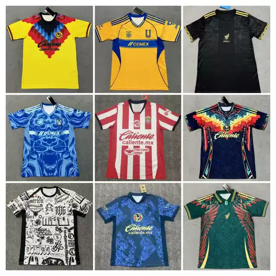 2526 Mexican League New Football Uniforms Cougar Chivas Blue Cross Mexican Training Uniforms Football Tops