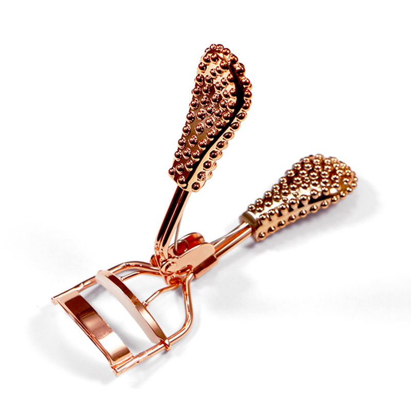 Golden three dimensional curling false eyelashes contains rose