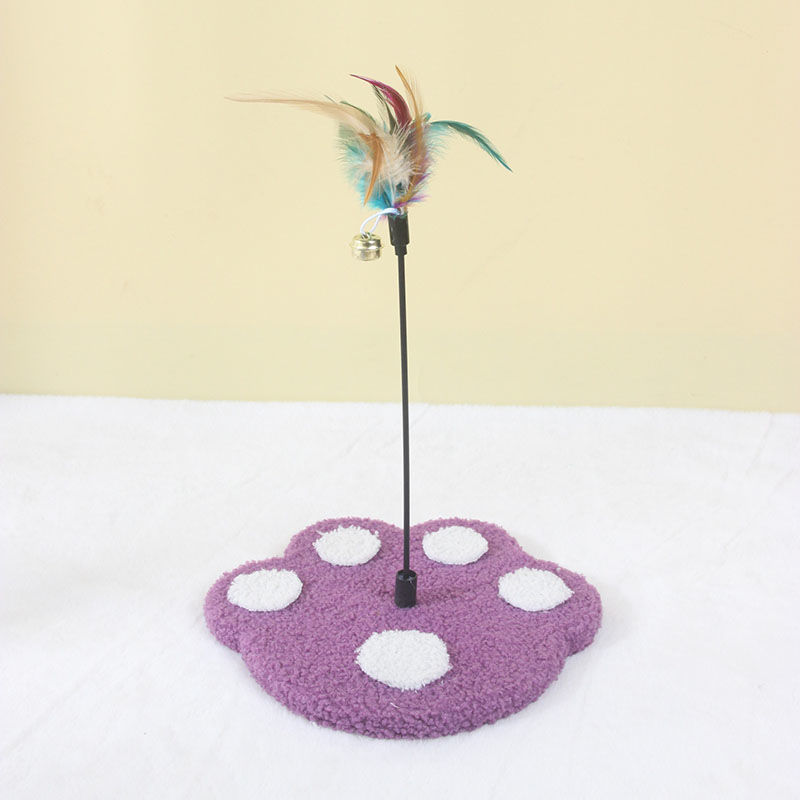 보라색 발 프린트 벨 웃긴 고양이 모델 25*22*26