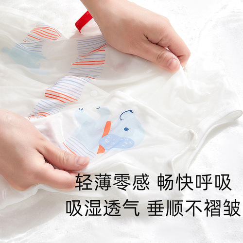 Infant Short Sleeve Bodysuit Crawling Suit Summer Thin Baby Summer Pajamas Newborn Baby Modal Onesie