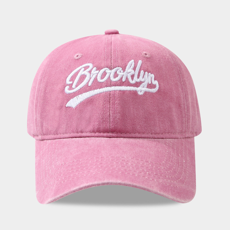 跨境亚马逊热卖帽子欧美户外旅游遮阳帽水洗BROOKLYN字母棒球帽潮|undefined