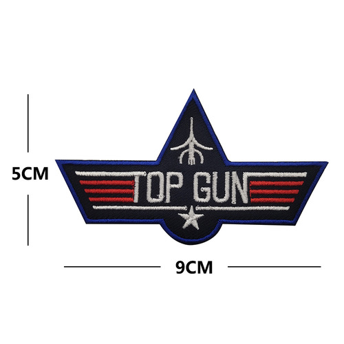 Overseas Customers Overseas Amazon TOP GUN Aircraft Embroidered Cloth Sticker Top Gun Velcro Armband