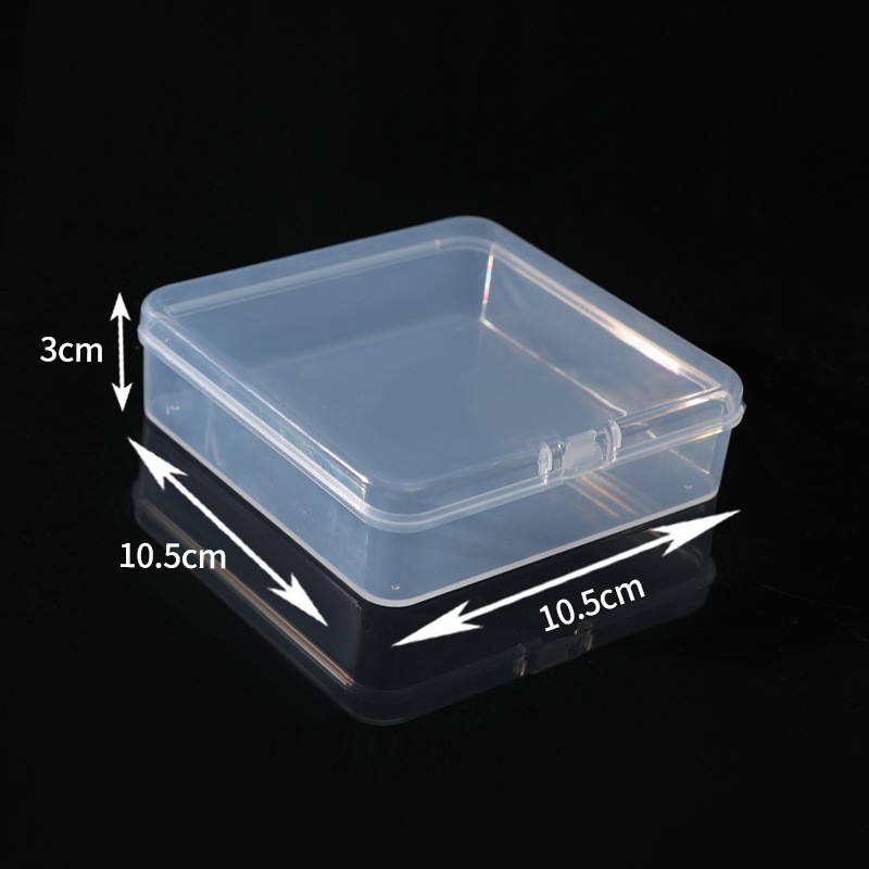Caja de Plástico Transparente Pequeña Cuadrada para Joyería, Caja para Auriculares, Caja Pequeña para Accesorios, Mini Caja para Pendientes, Caja de Almacenamiento Portátil de Fabricante