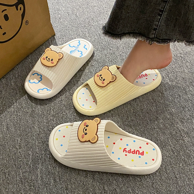 2025 мягкие плоские тапочки, противоскользящие, какашки, мультяшные студенческие домашние тапочки, женские летние общежития