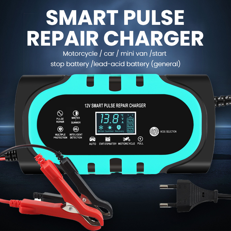 Cross-border new product 12v lead-acid battery charger smart display repairer motorcycle car battery charger