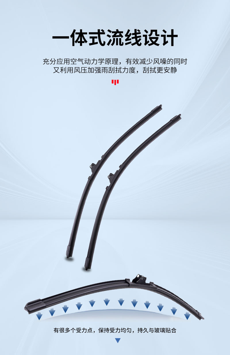 Multifunctional Boneless Wiper Blades, Universal Replaceable Snap-On Connectors, High-Definition, Wear-Resistant, Silent Wiper Blades