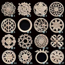 实木贴花东阳木雕背景墙家具厨柜门心装饰欧式雕花片木花厂家直销