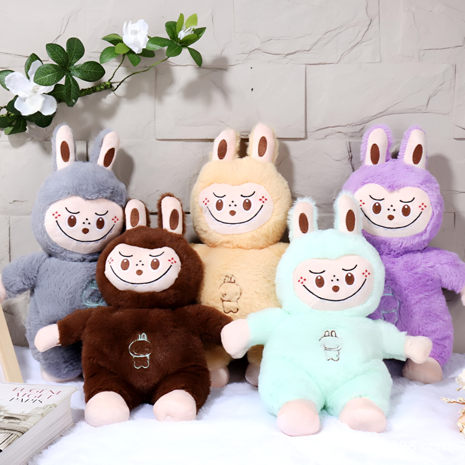 跨境会呼吸的娃娃毛绒公仔拉布布创意婴儿安抚玩具电动发光玩偶