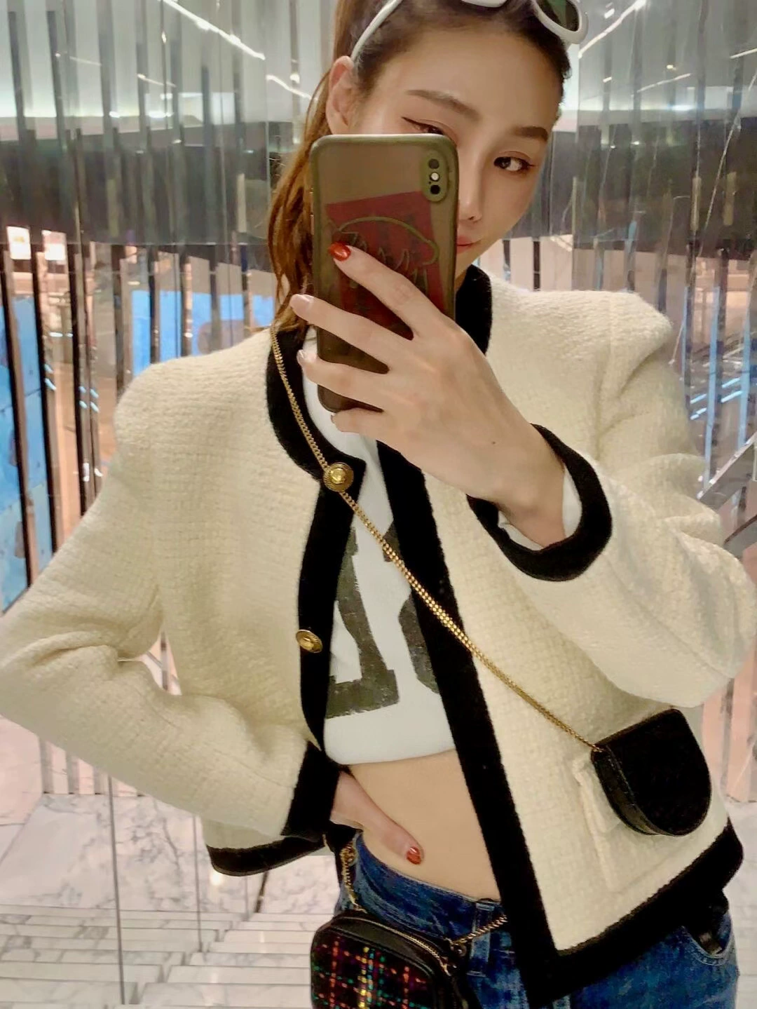 Классическая ретро шерстяная металлическая куртка, стиль Chanel