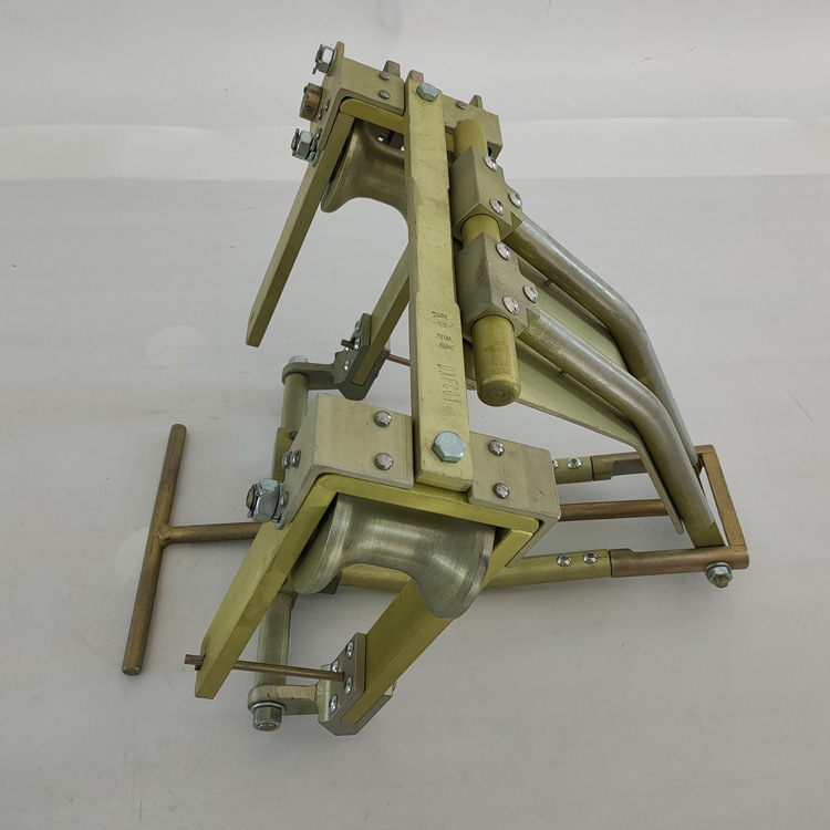 高空作业线路施工放线滑车带刹车框架式检修作业铝合金单线飞车