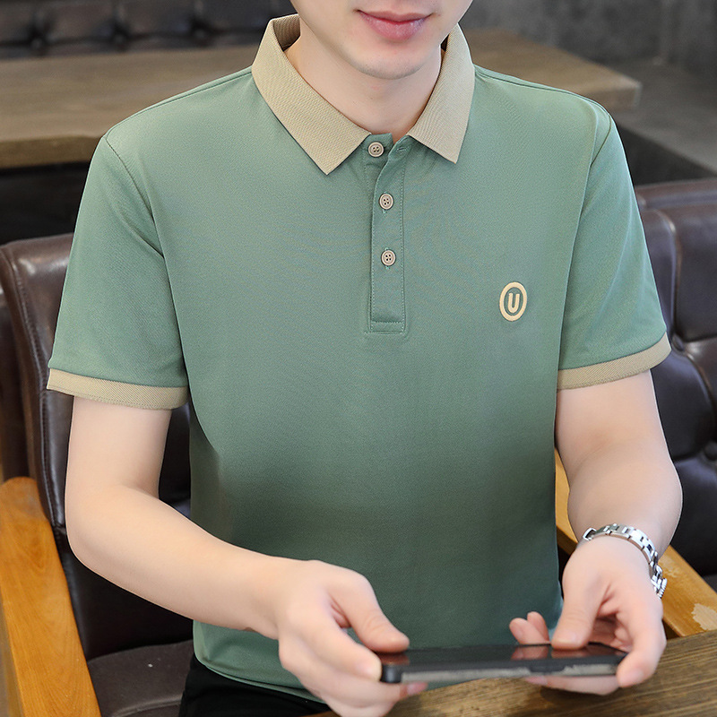 Taobaoke-5099-P26-2024 Camisa POLO de color sólido de alta calidad de verano Camiseta de manga corta para jóvenes-Verano 17