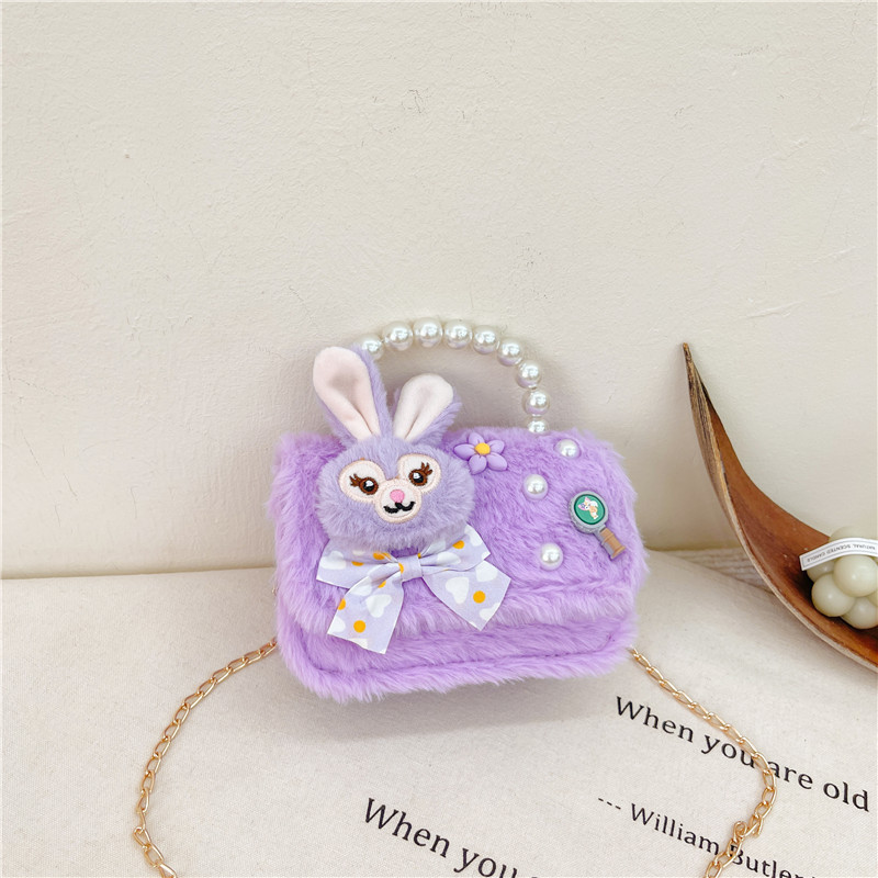 Bolso rojo de año nuevo para niña 2023 bolso para niña bolso de mano de princesa bolso de mensajero para niños bolso de felpa de dibujos animados