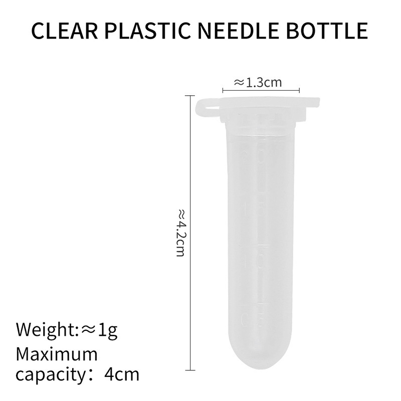 Tubo de aguja, almacenamiento de plástico transparente, botella de aguja, herramienta de costura de bricolaje hecha a mano, tubo de almacenamiento de aguja de coser a mano para el hogar, tubo de aguja