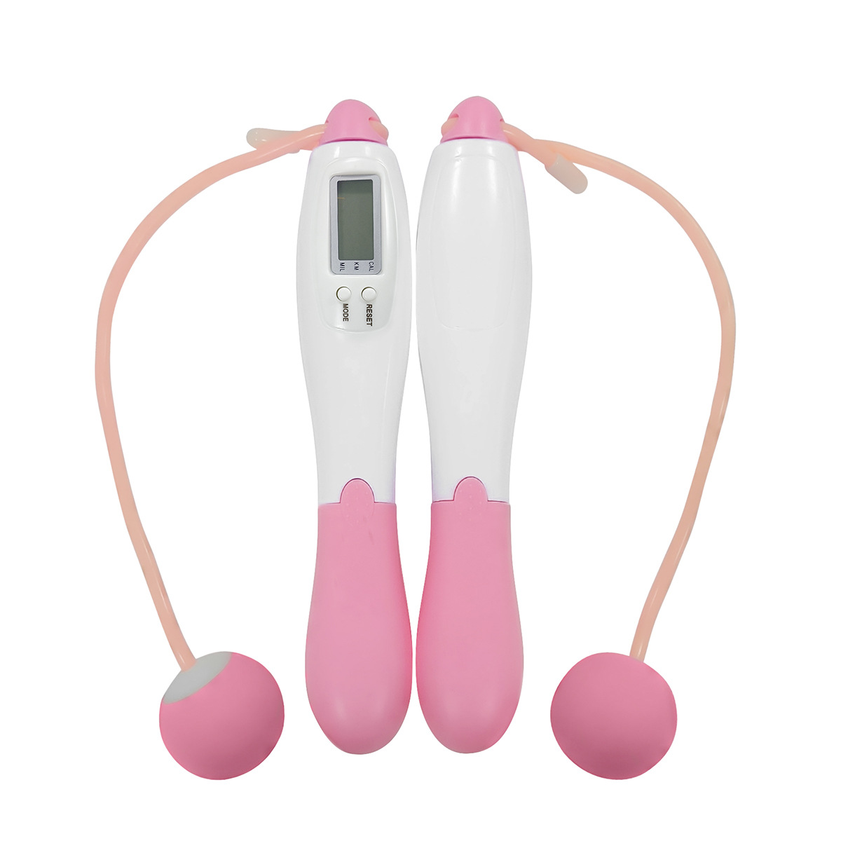 분홍색, 흰색, 검은색 밧줄 + 작은 공