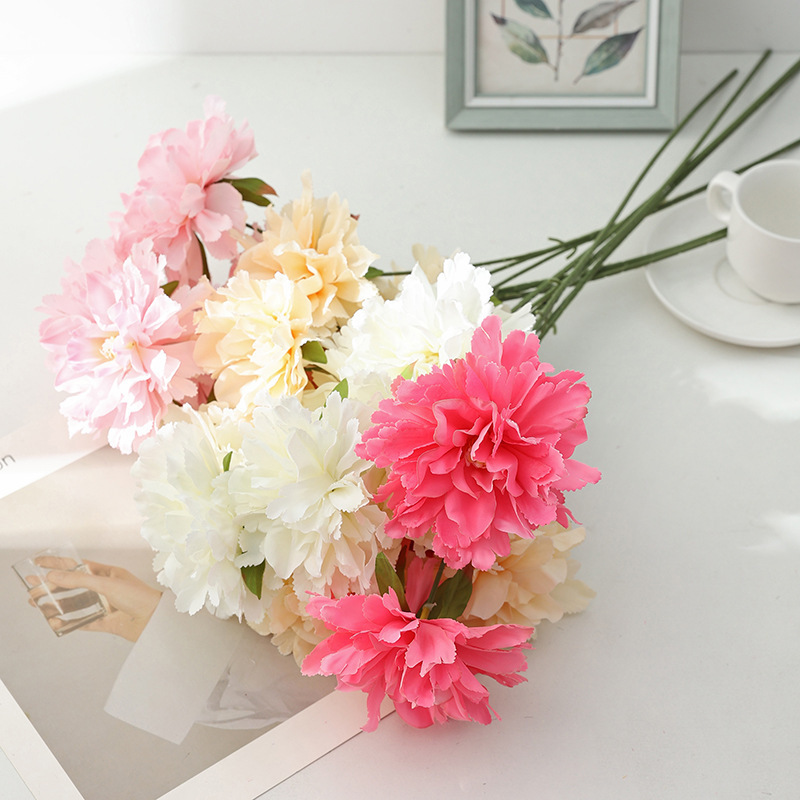 Single silk cloth simulation 3 hibiscus flower interior decoration living room dining room vase flower arrangement landscaping factory wholesale