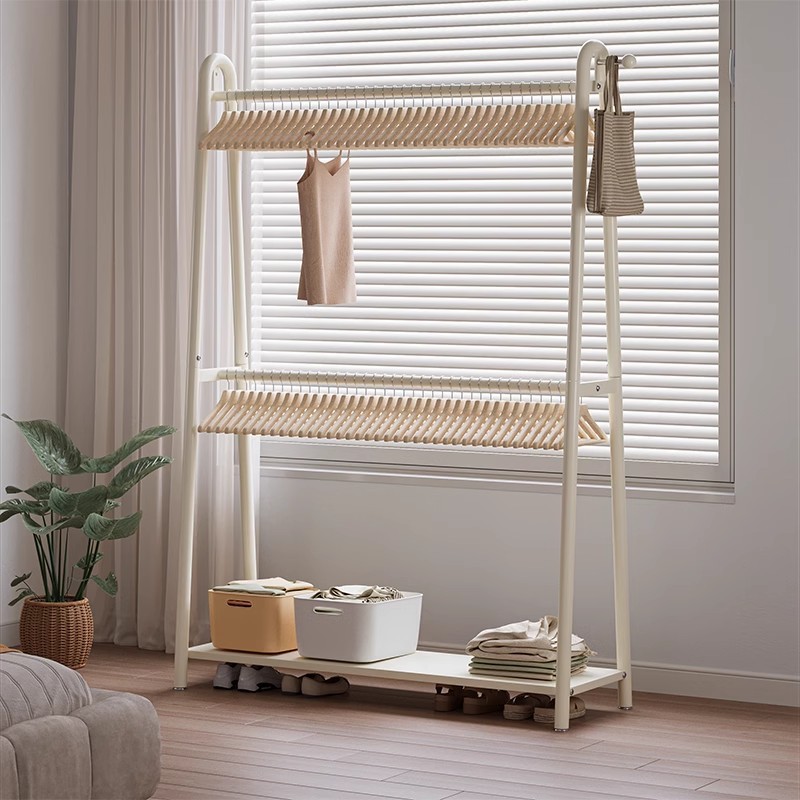 Percha de sombrero percha de ropa de piso para dormitorios caseros percha de ropa de aire de doble capa percha de ropa de aire simple percha de ropa interior