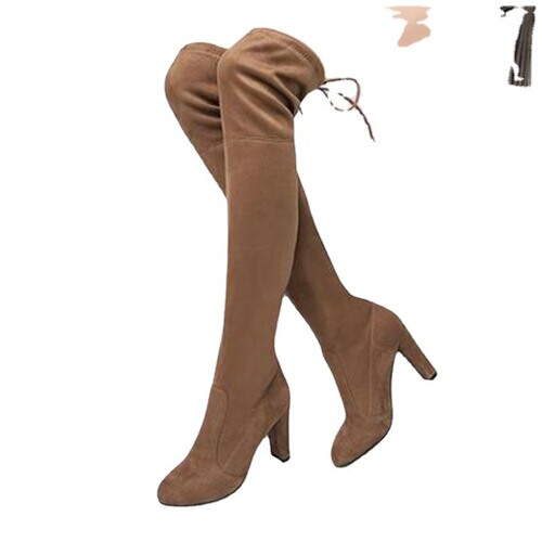 Women's tall heel pointed over-the-knee boots, size 3443, adjustable strap riding boots, long-term supply