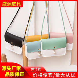 2023韩版新款手机包简约女包单肩斜挎包休闲小方包撞色小包包