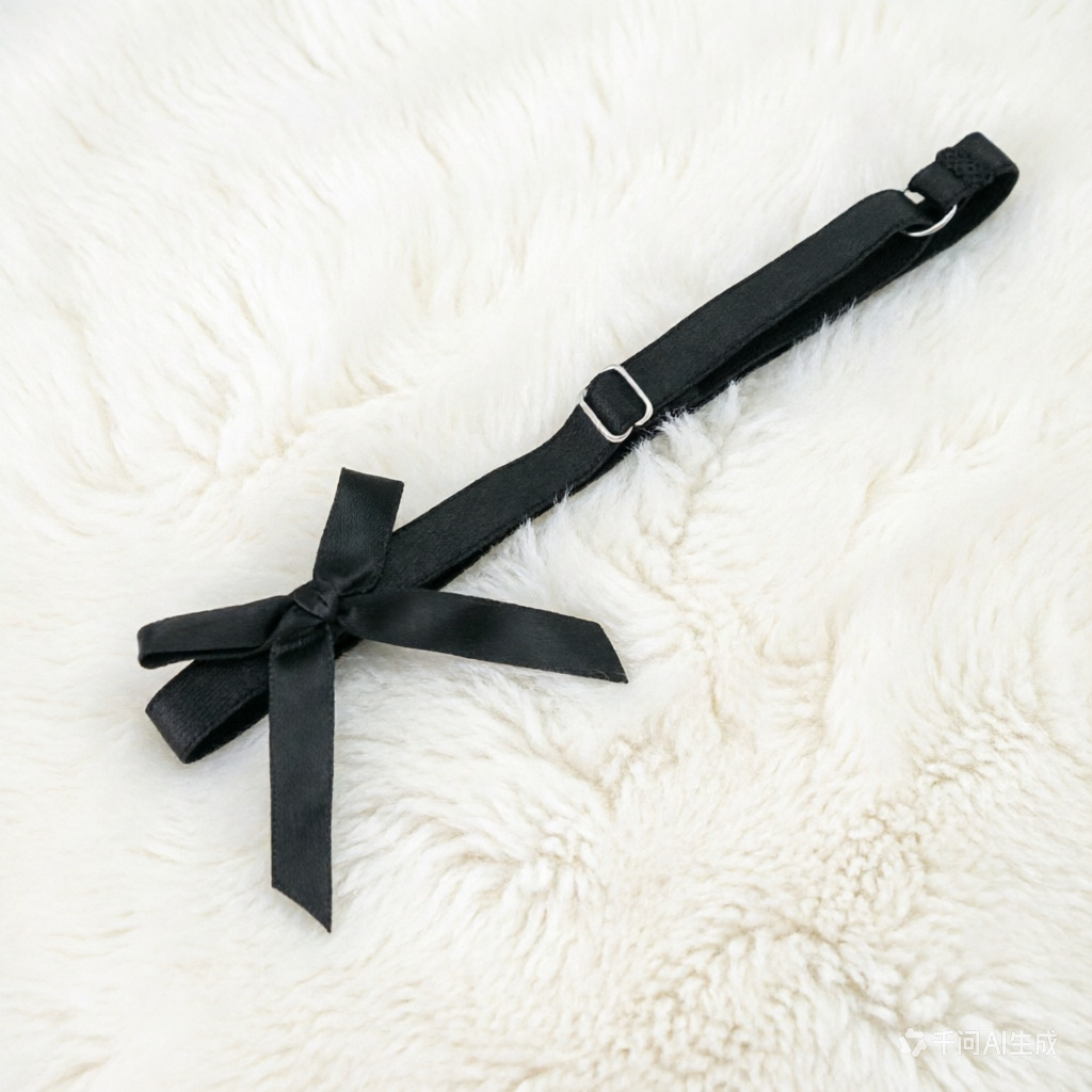 Black Lace Elastic Leg Garter with Bowknot, Single Thigh Accessory — detail image 7