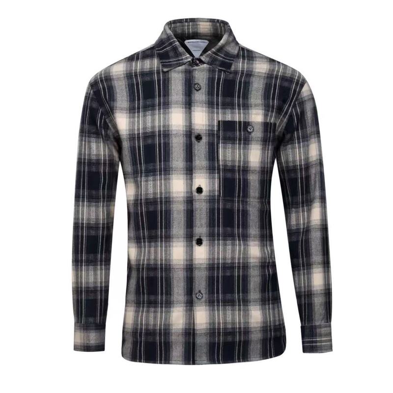 2025 Autumn New Old Money Style Fashion Brushed Long-Sleeved Loose Plaid Shirt for Men and Women, Casual and Versatile