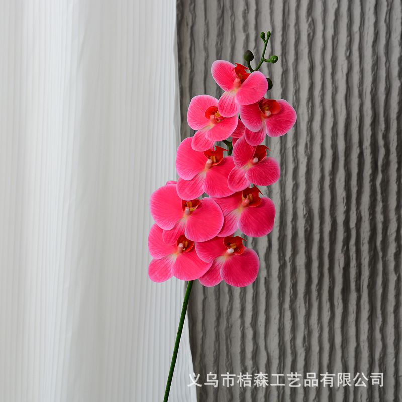 Flores de alta calidad 9 cabezas 7 cabezas 5 cabezas orquídeas mariposa sensación realista tela de seda de película flores falsas decoración de boda nórdica