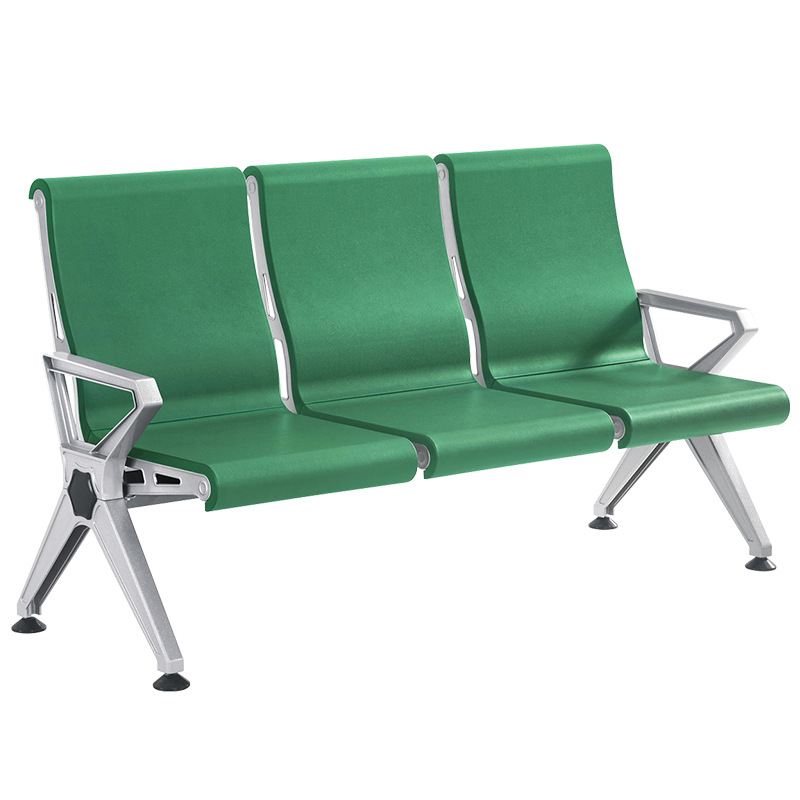 Venta al por mayor de aleación de aluminio apoyabrazos PU SILLA DE espera Marco de metal con fila banco de Banco banco de descanso Silla de respaldo alto asiento público image 5