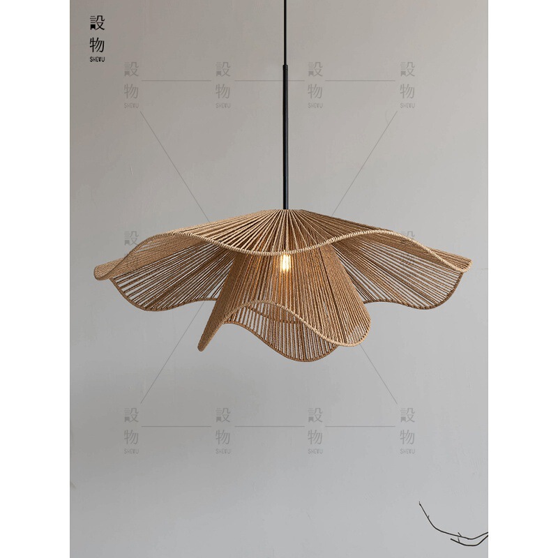 Wabi-Sabi Style B&B Hotel Chandelier Restaurant Living Room Bedroom Tea Room Rattan Hemp Rope Handmade New Chinese Style Japanese Zen Style Wabi-Sabi Style B&B Hotel Chandelier Restaurant Living Room Bedroom Tea Room Rattan Hemp Rope Handmade New Chinese Style Japanese Zen Style