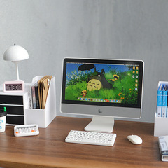 6分人形屋BJDミニチュアシミュレーションコンピュータモデルオフィスミニデスクトップコンピュータキーボードマウスモデル