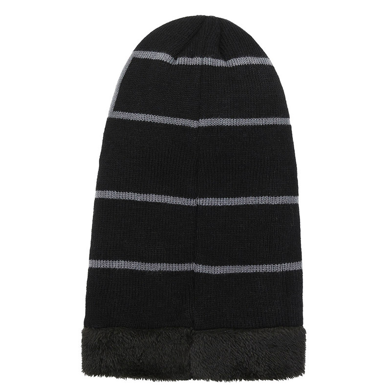 New Winter Hat Men's One Piece Duck Tongue Knitted Hat M Outdoor Plushed Warm and Cold Proof Woolen Hat Cycling Pullover Hat_voghion.com