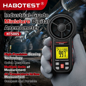 HABOTEST Заводской магазин HT5005 мини-анемометр направление ветра скорость ветра цифровой анемометр тест влажности и температуры