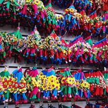 民族风饰品 布艺花朵手链女式手镯 混批